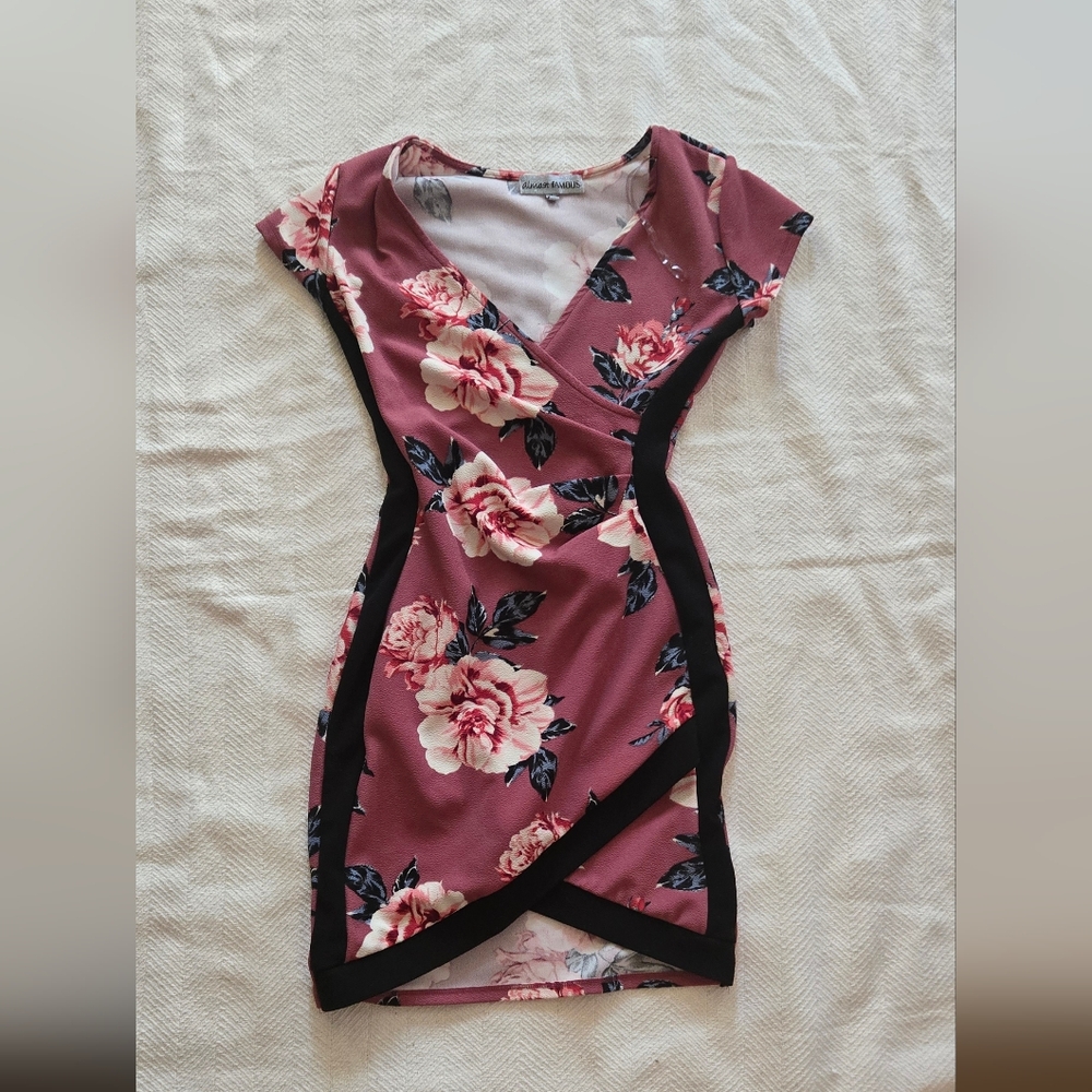 Almost Famous Pink and Black Dress